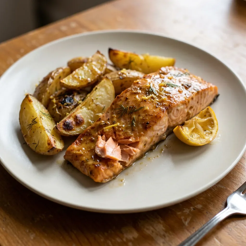 Honey Mustard Fresh Salmon Potato Tray