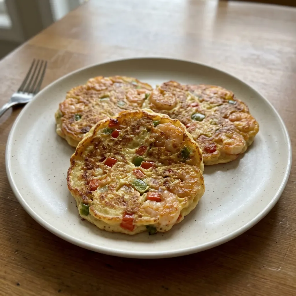 Shrimp Bell Pepper Flour Pancake Pan