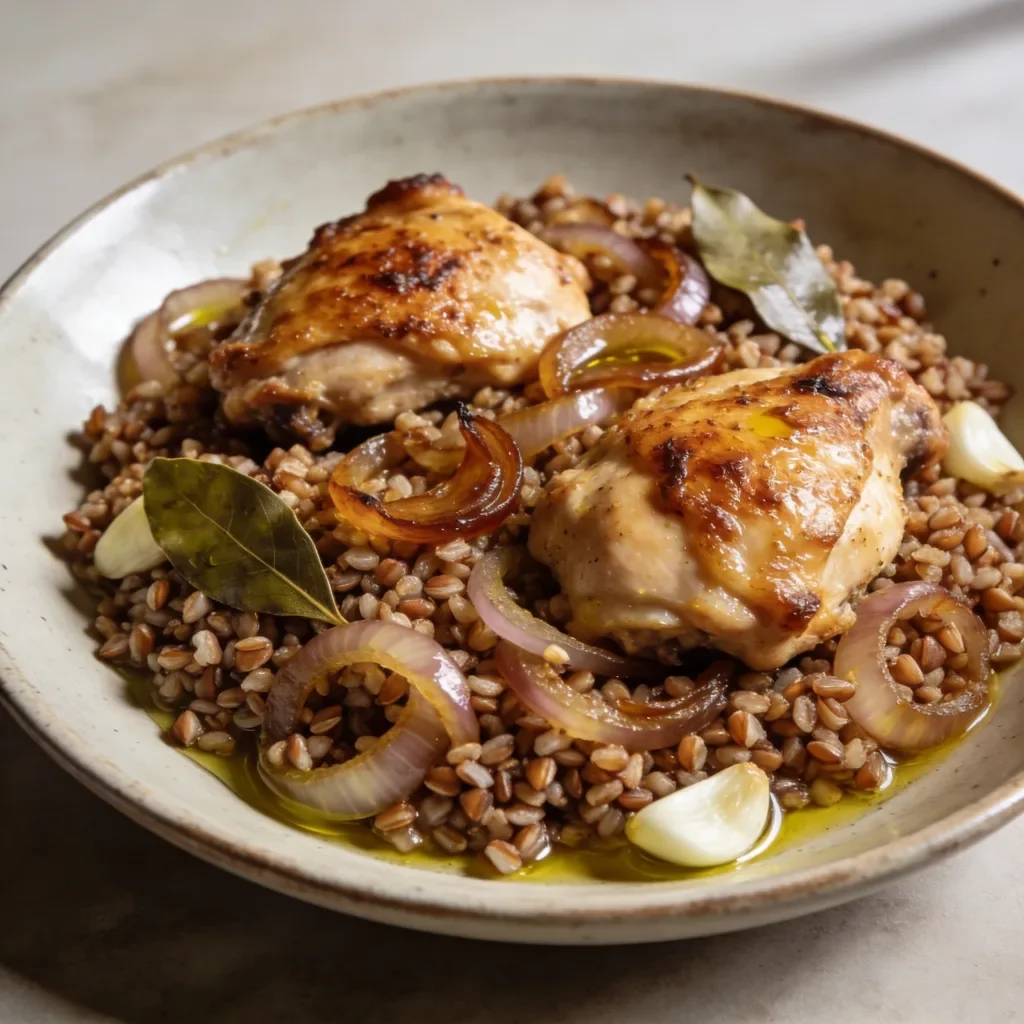 Buckwheat Chicken Pilaf with Onion