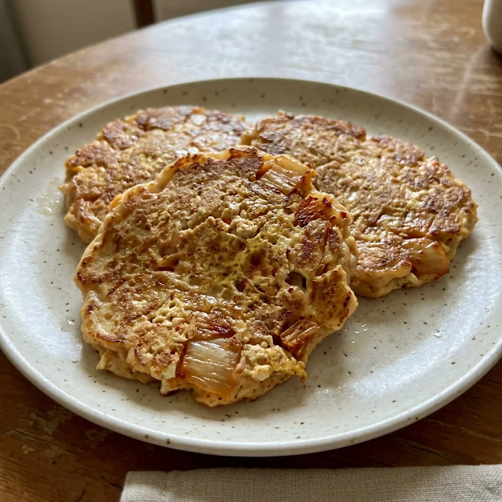 Kimchi Tofu Pancakes