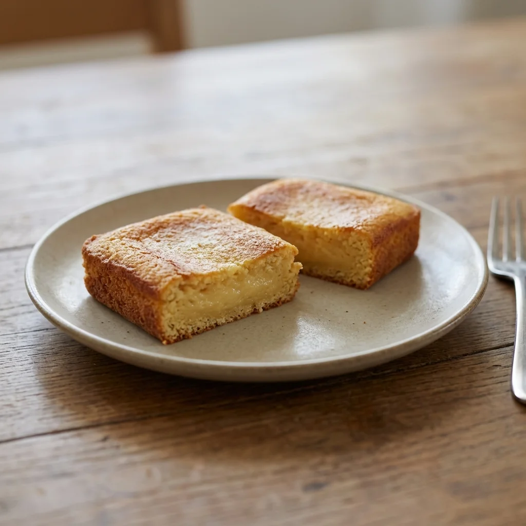 Soft Egg Custard Flat Cake