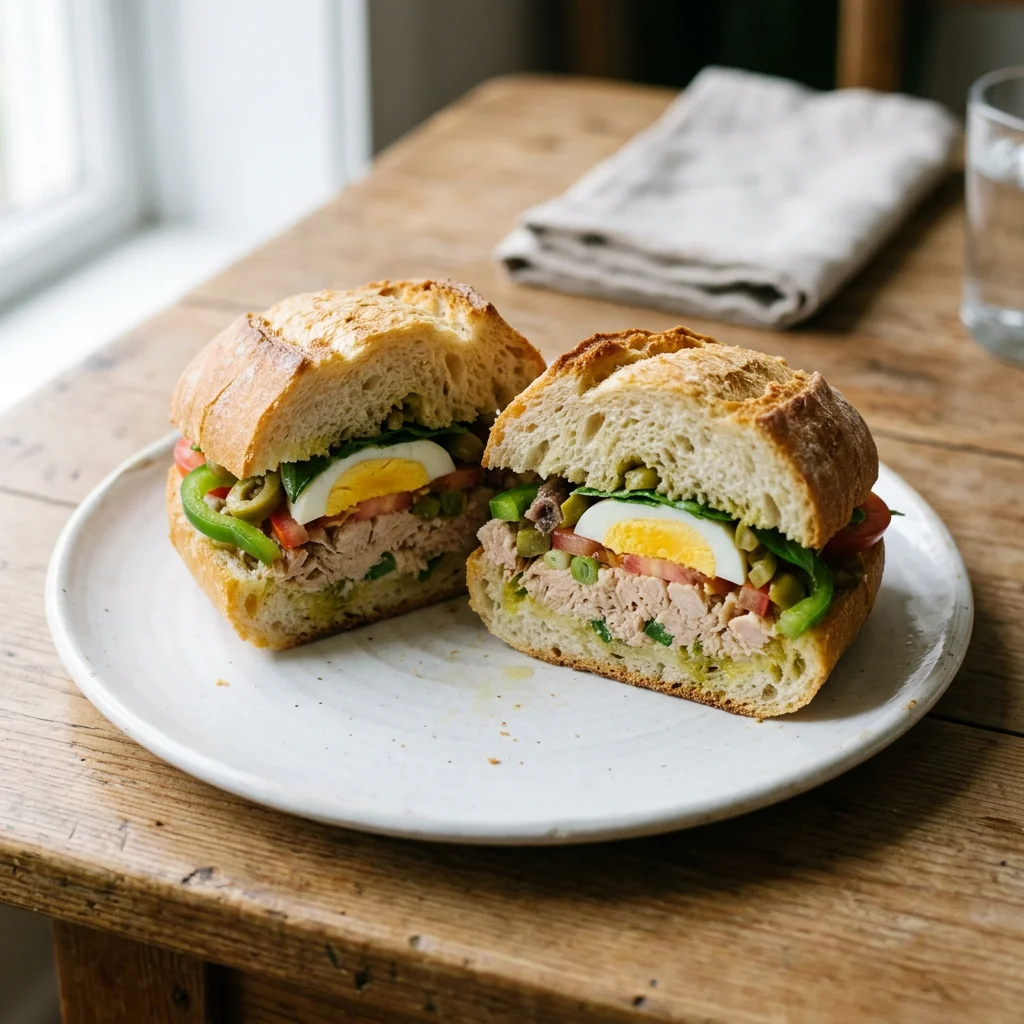 Single Green Olive Pan Bagnat