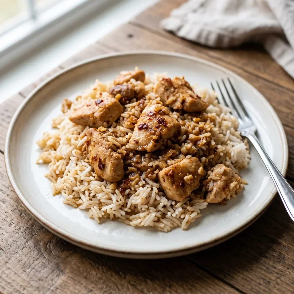 Chili Garlic Chicken Rice