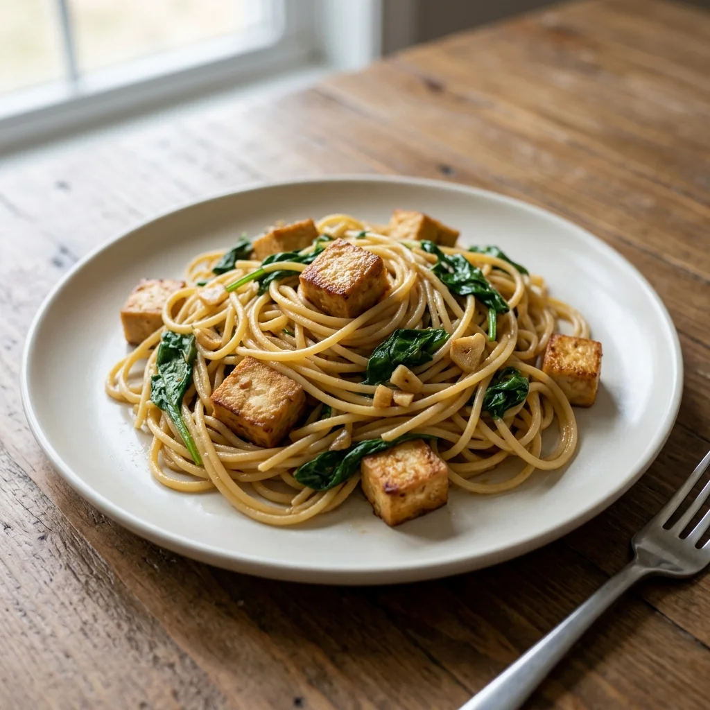 Miso Tofu Spaghetti