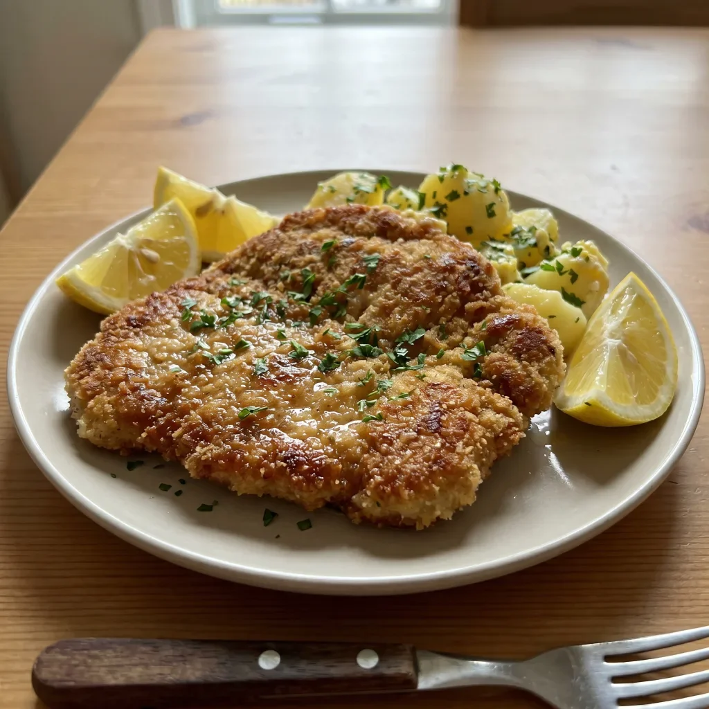 Schnitzel-Style Chicken with Lemon