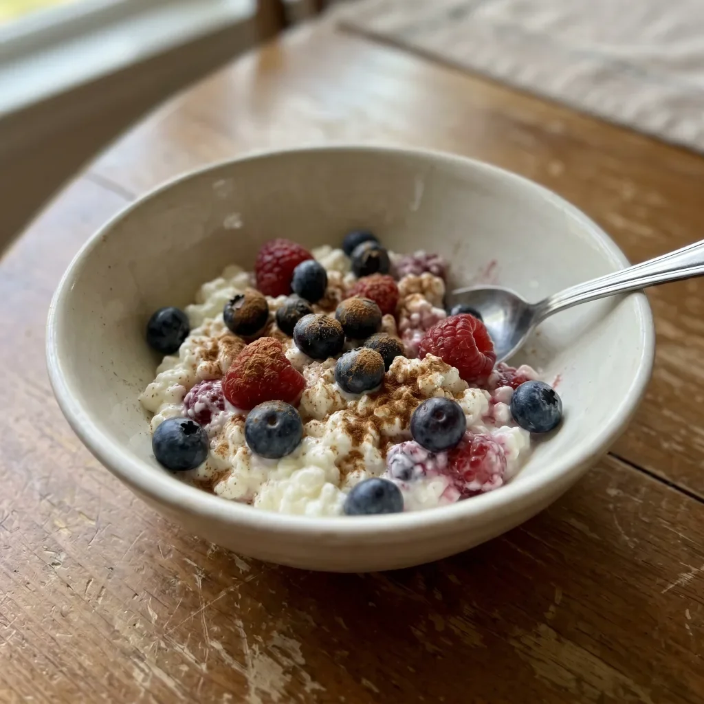 Cottage Cheese Berry Dessert Bowl