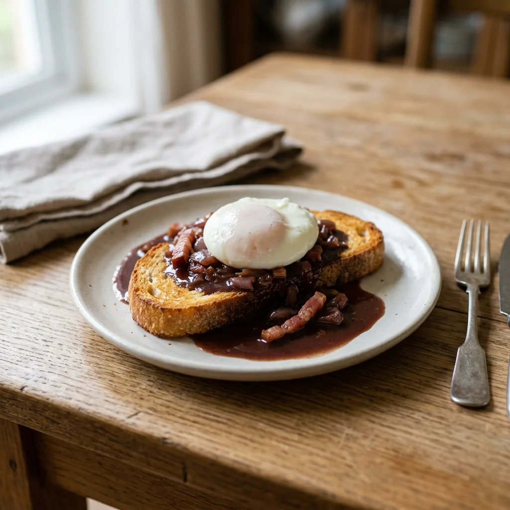 Single Egg Meurette Toast