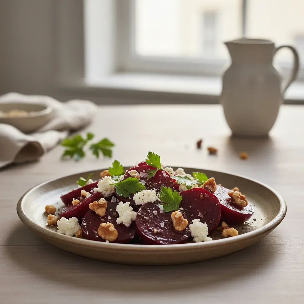 Warm beet salad