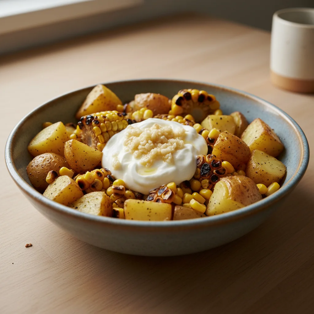 Grilled Corn and Potato Bowl