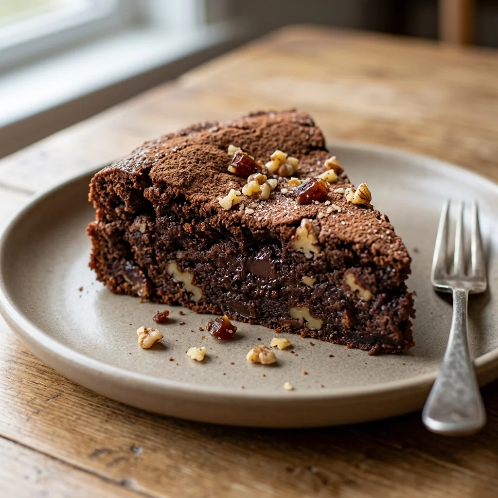 Date Walnut Chocolate Torte