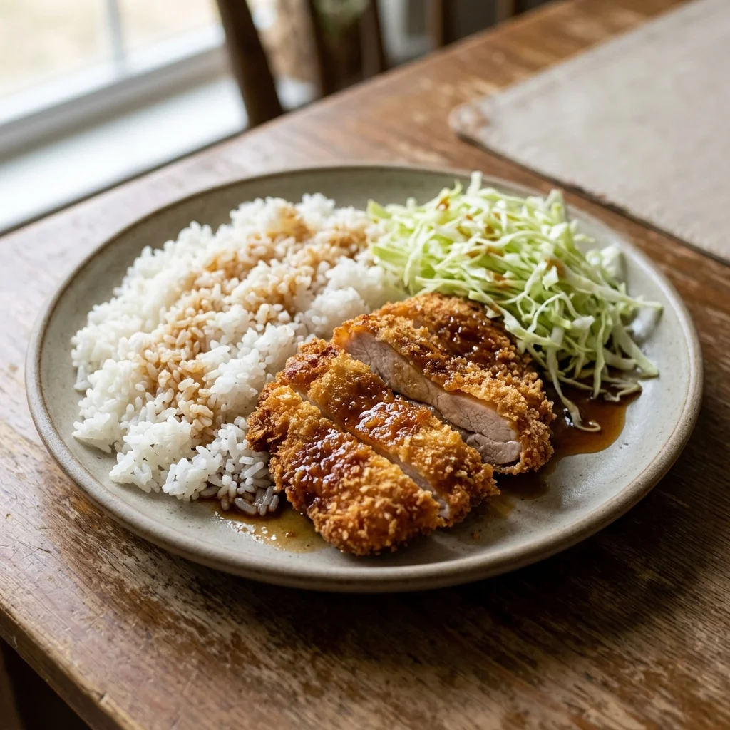 Chicken Katsu-Style Rice Plate