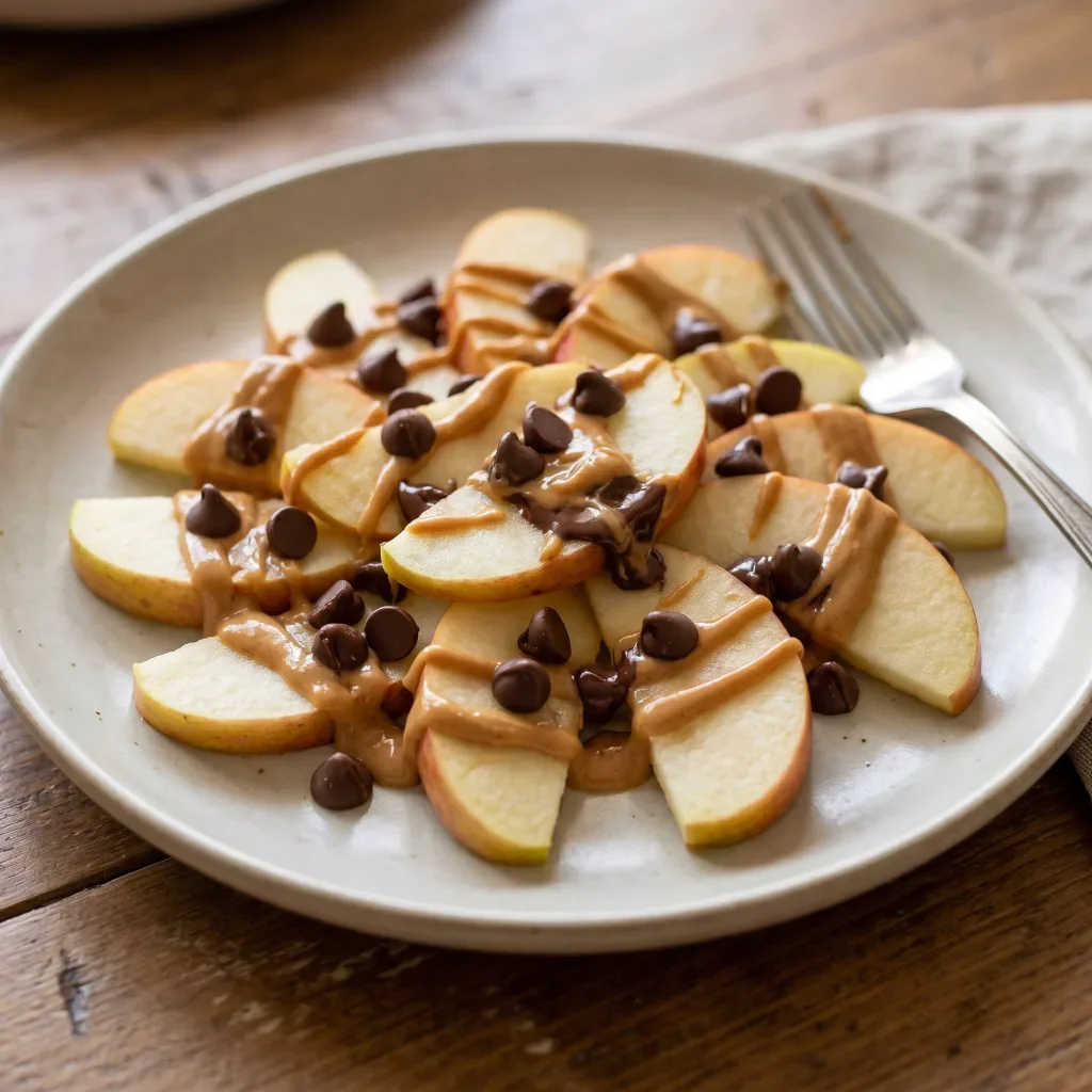 Apple Peanut Butter Nachos