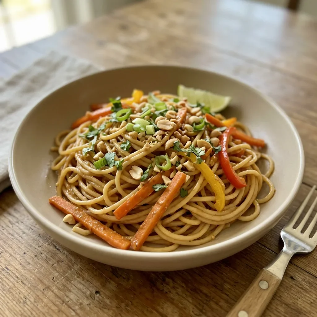 Peanut Soy Spaghetti Bowl