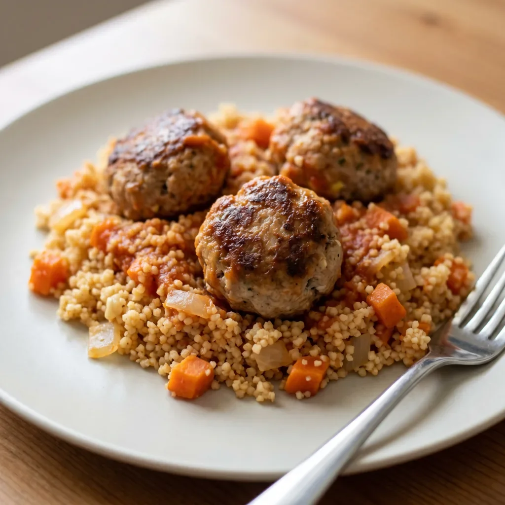 Turkey Meatballs with Carrot Couscous