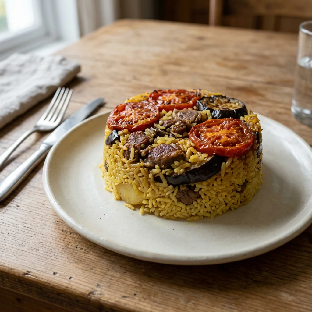 Individual Lamb and Eggplant Maqluba