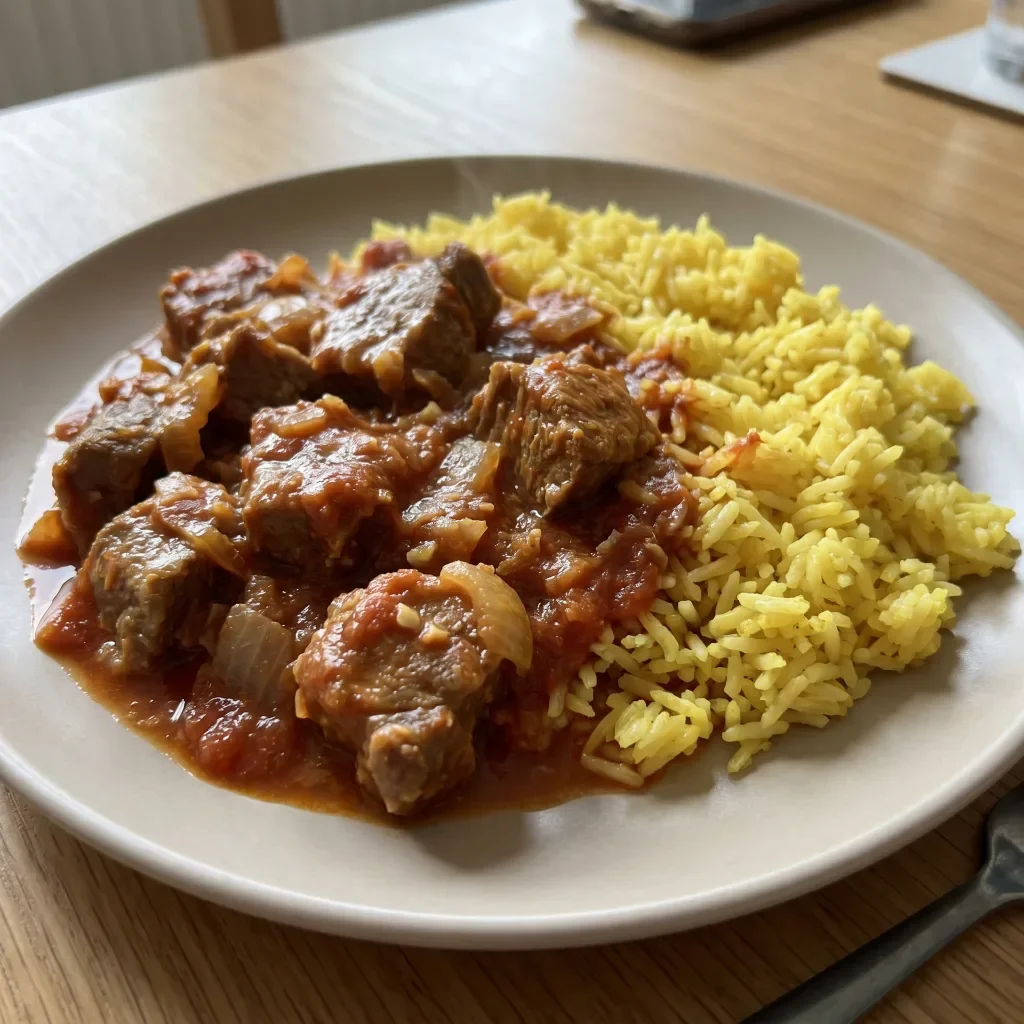 Lamb Rogan Josh with Turmeric Rice