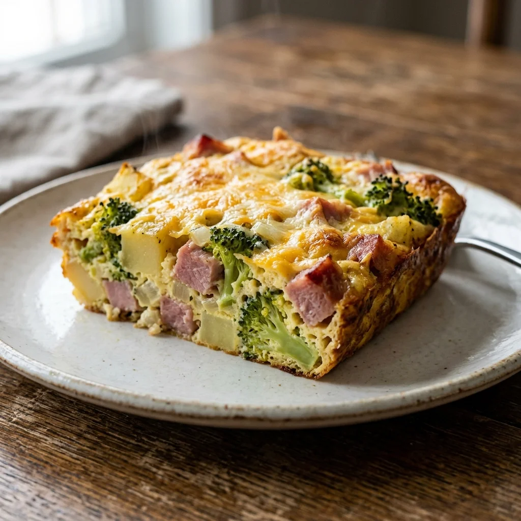 Ham Broccoli Egg Bake