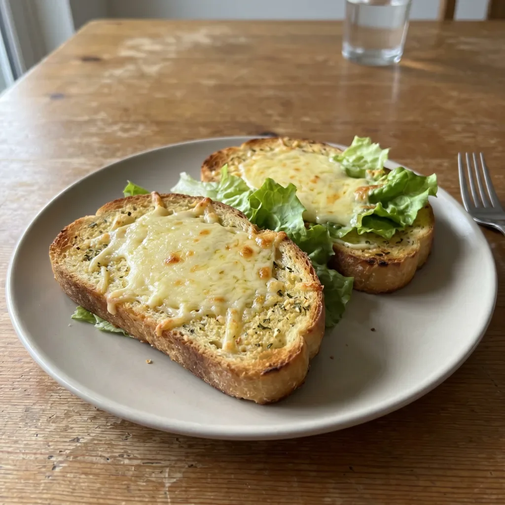 Garlic Bread Cheddar Lettuce Melts