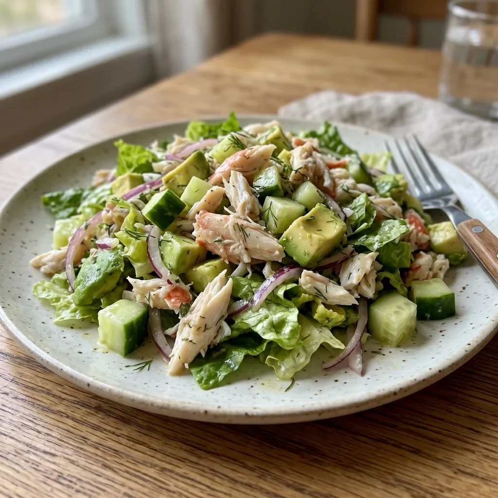 Crab Cucumber Avocado Salad