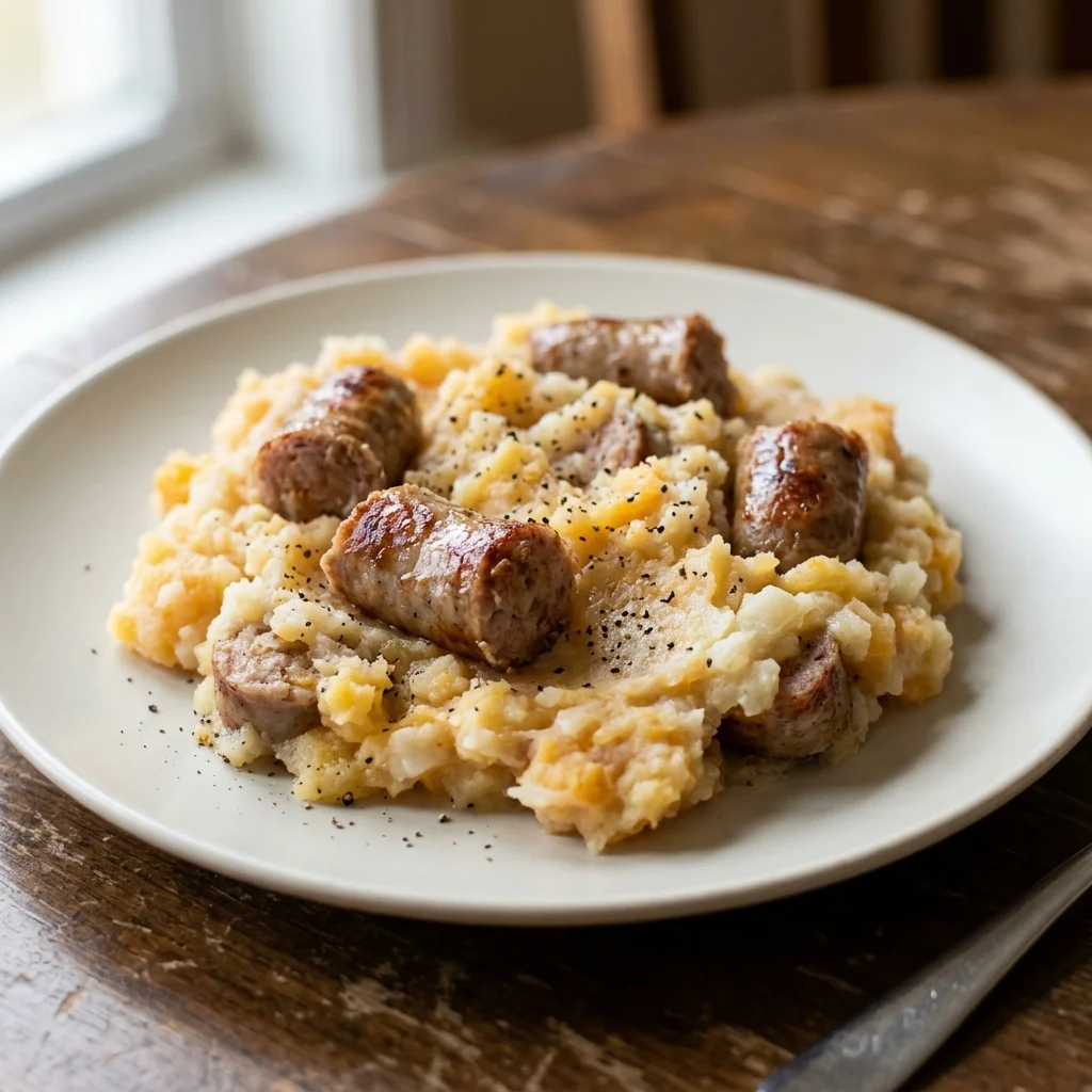 Rutabaga Turnip Sausage Mash