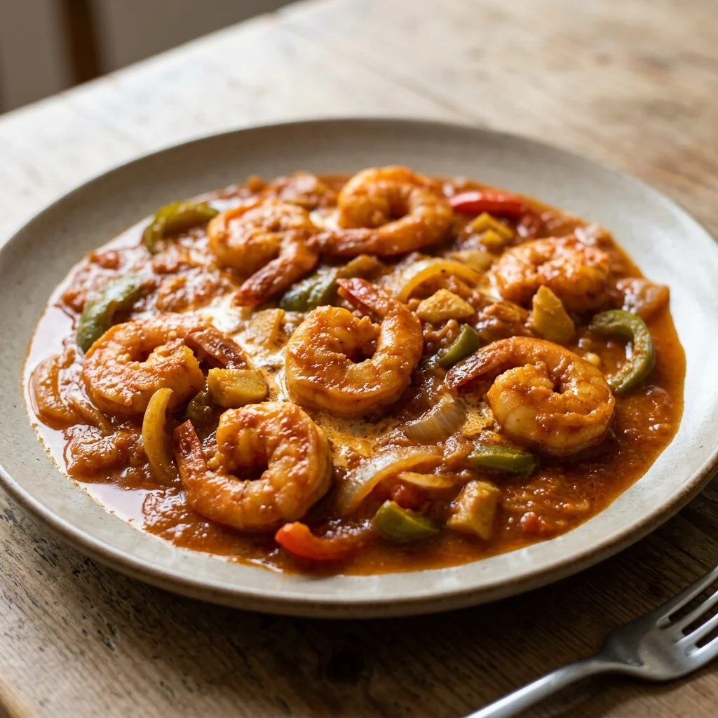 Shrimp Bell Pepper Masala