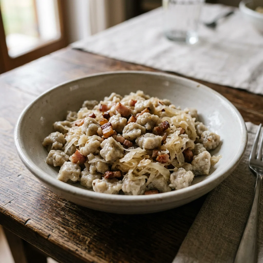 Strapacky Raw Potato Sauerkraut Dumplings