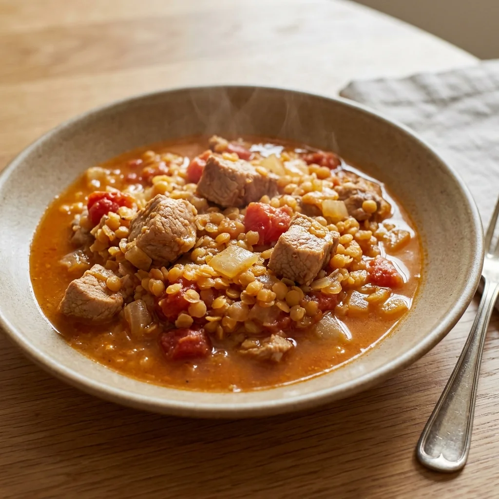 Pork Red Lentil Paprika Pot