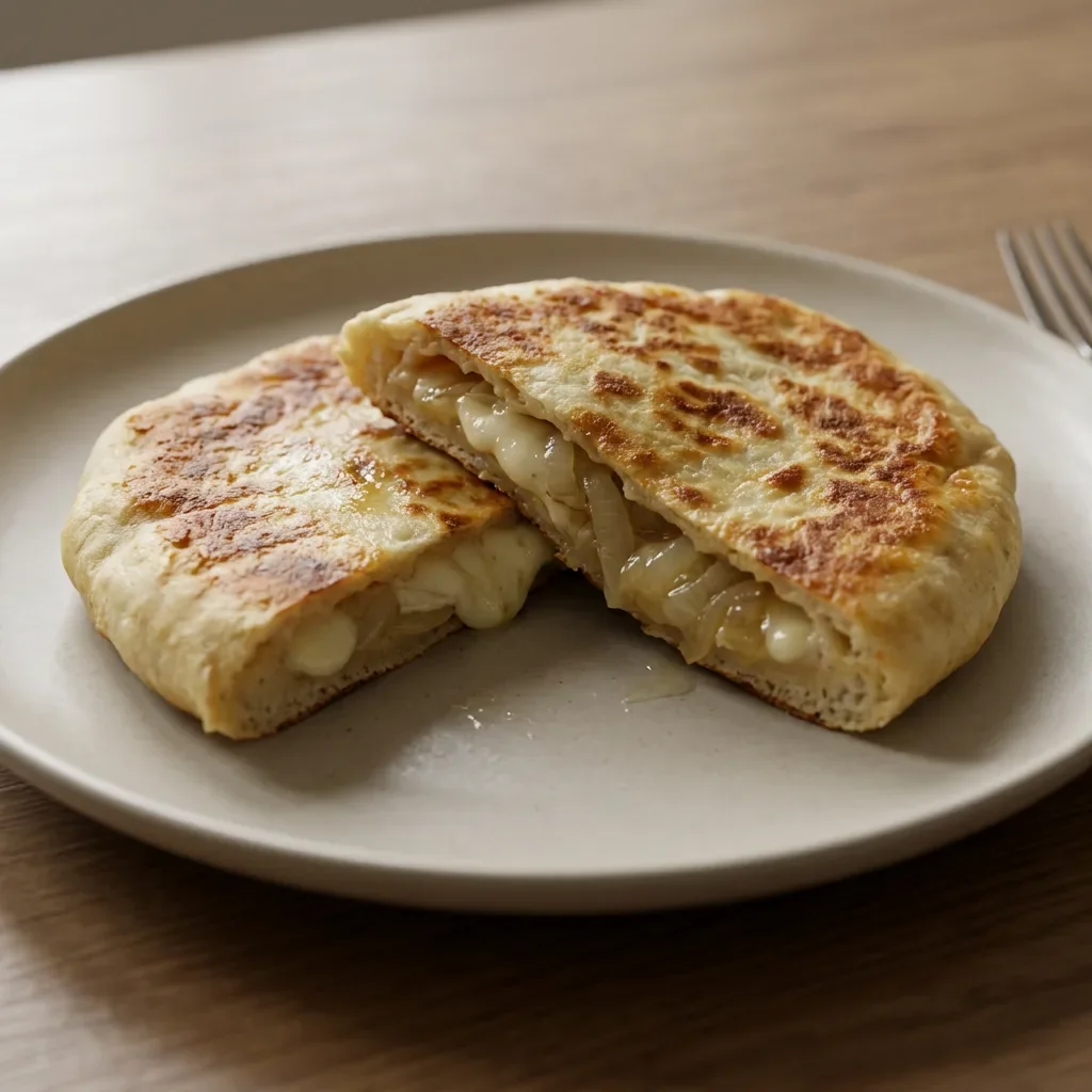 Mozzarella Onion Stuffed Flatbread