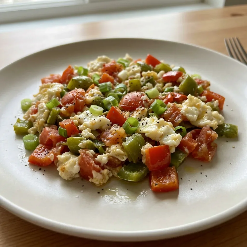 Egg White Bell Pepper Breakfast Hash