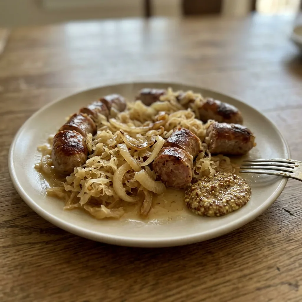 Sausage with Sauerkraut Skillet