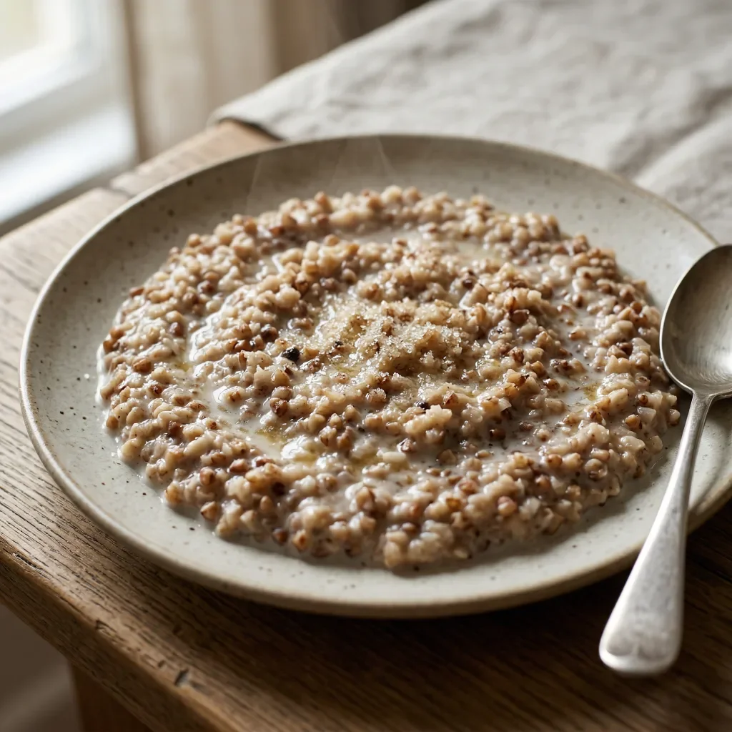 Milk buckwheat porridge