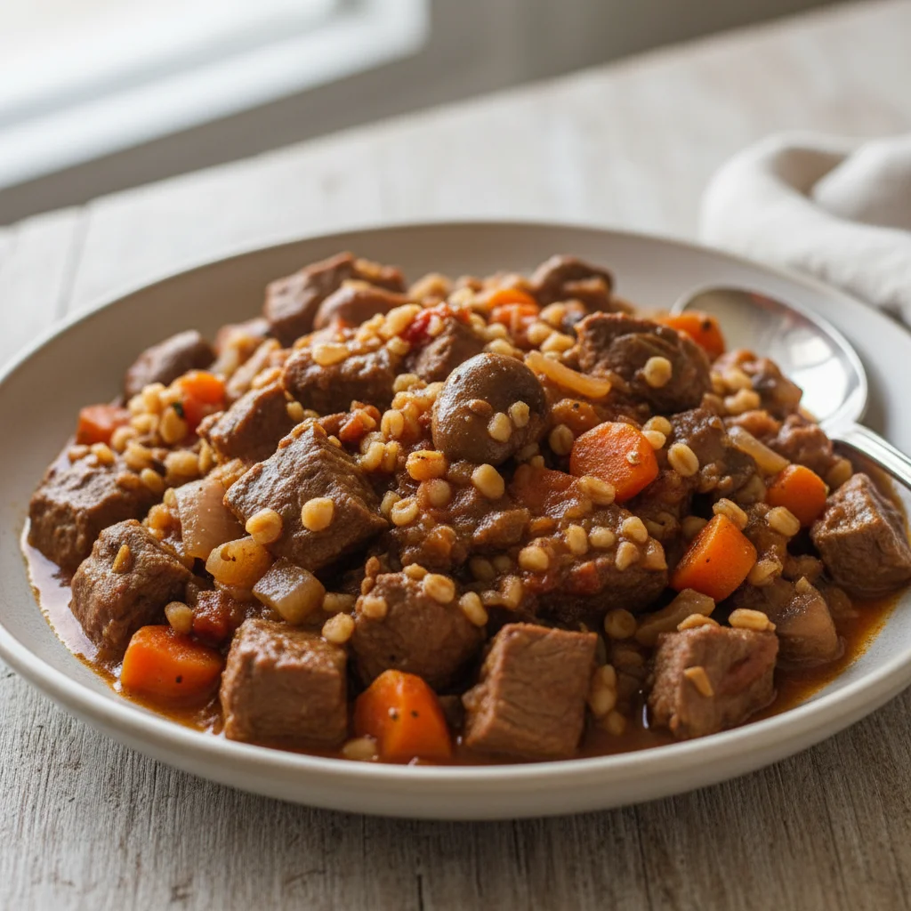 Beef Barley Mushroom Stew