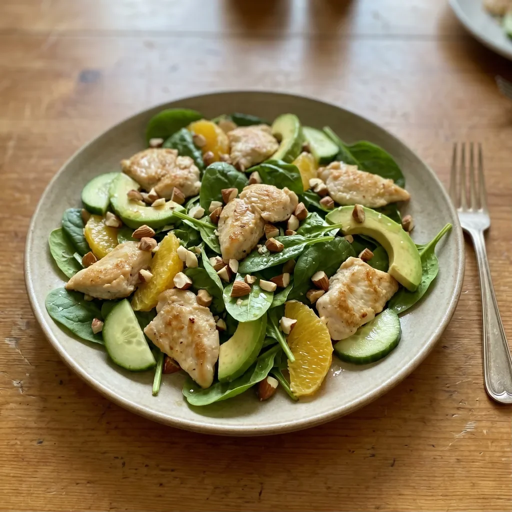 California Chicken Avocado Spinach Salad