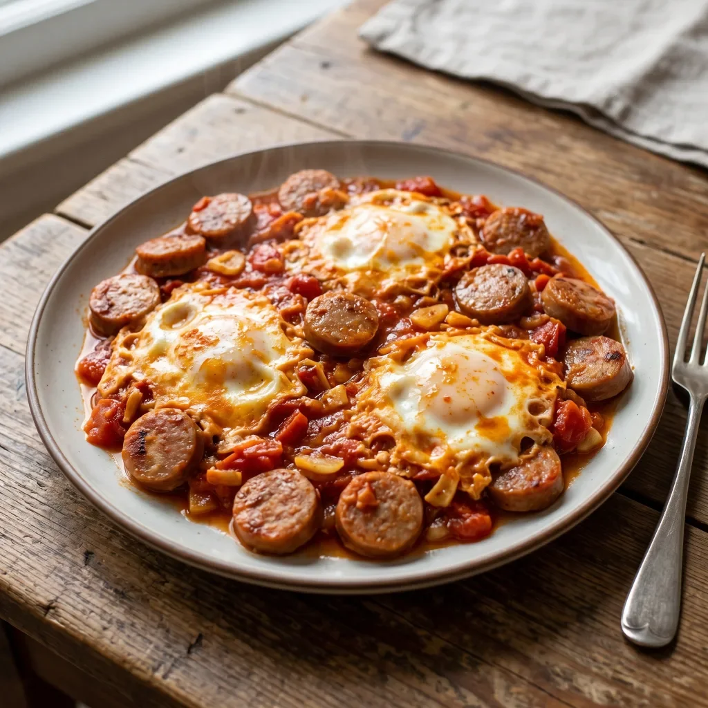 Tunisian Ojja with Sausages