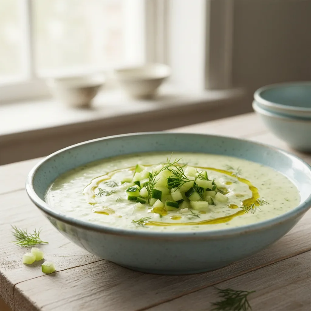 Cold Cucumber–Ayran Soup
