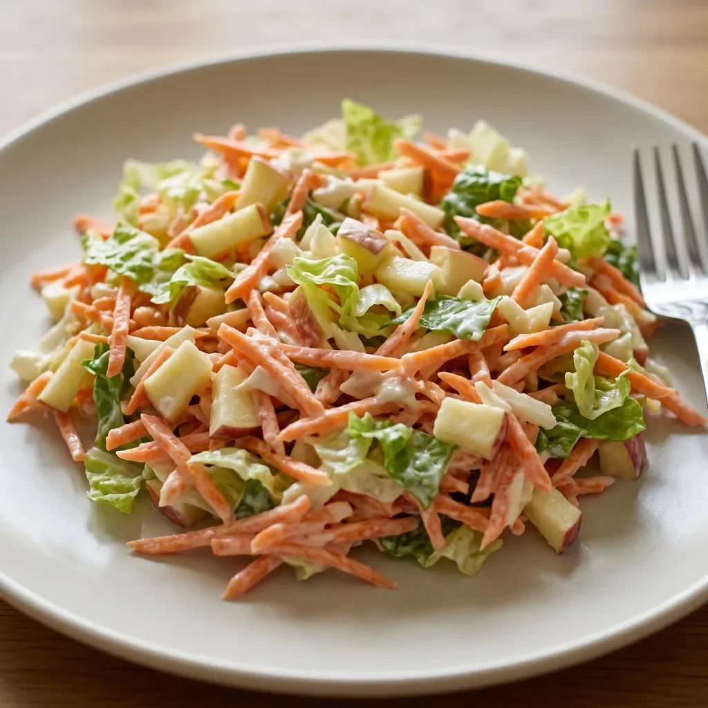 Apple Carrot Sour Cream Slaw