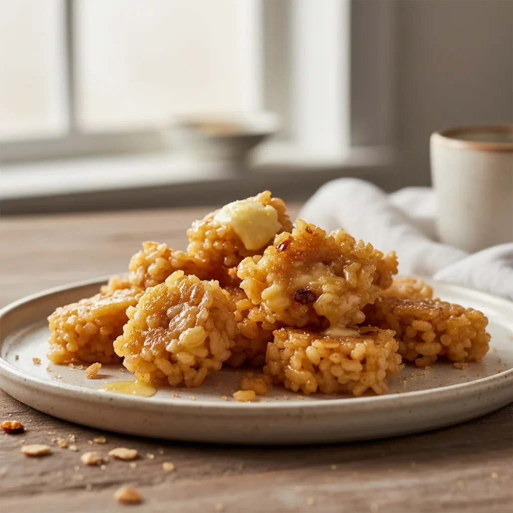 Sweet Buttery Toasted Rice Bites