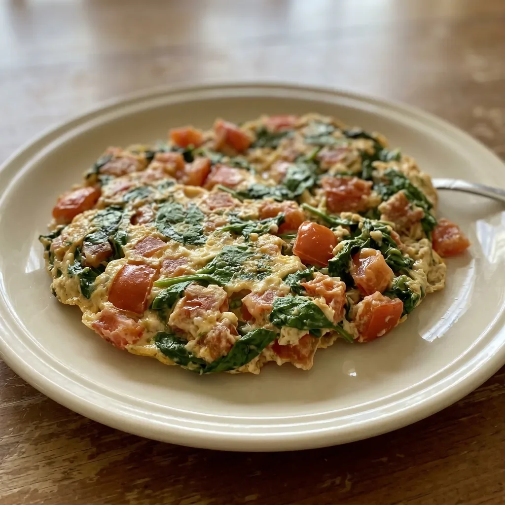Tomato Spinach Breakfast Eggs