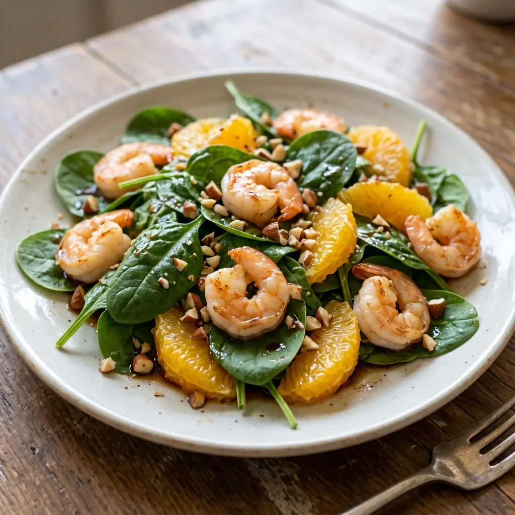 Shrimp Spinach Orange Salad