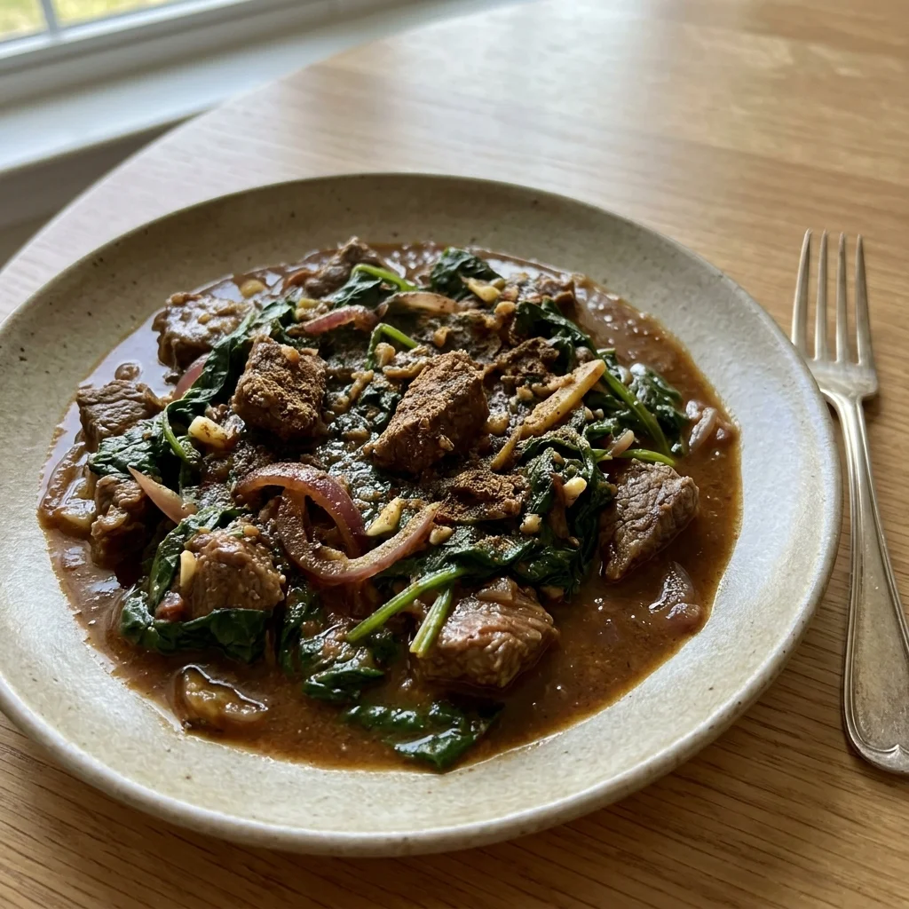 Beef Spinach Garam Masala