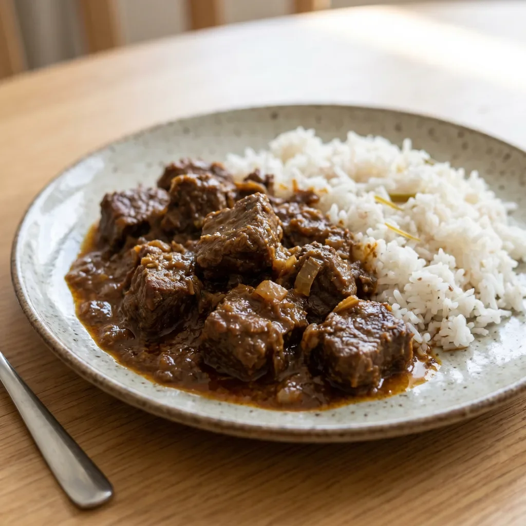 Beef Rendang with Coconut Rice