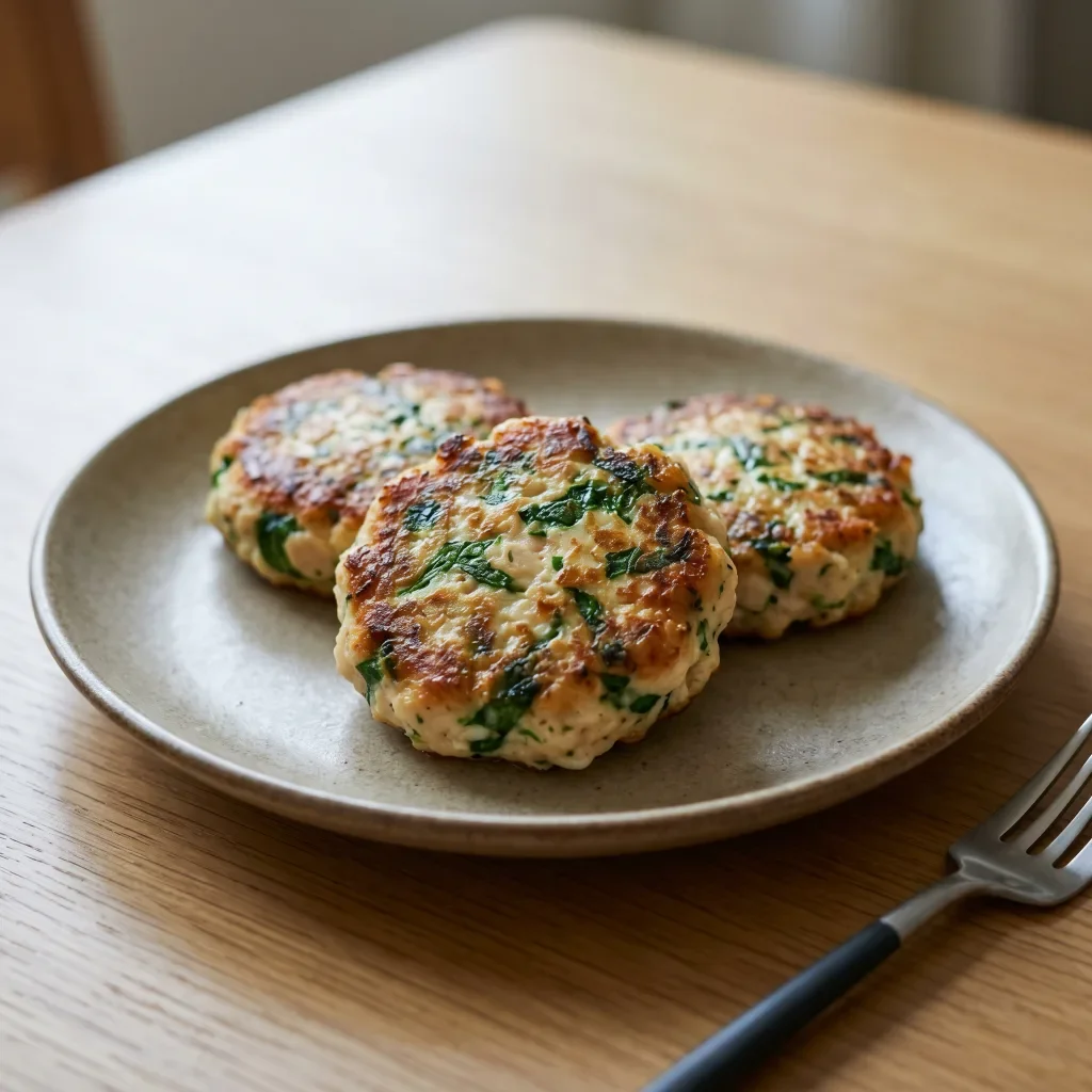 Chicken Spinach Snack Patties