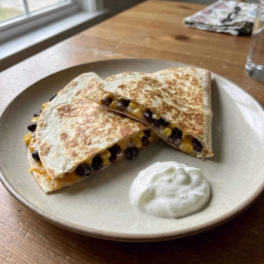 Black Bean Corn Quesadillas