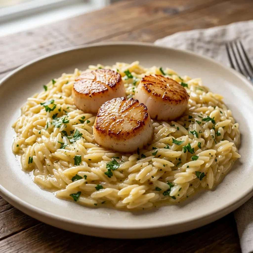Scallop Lemon Butter Orzo