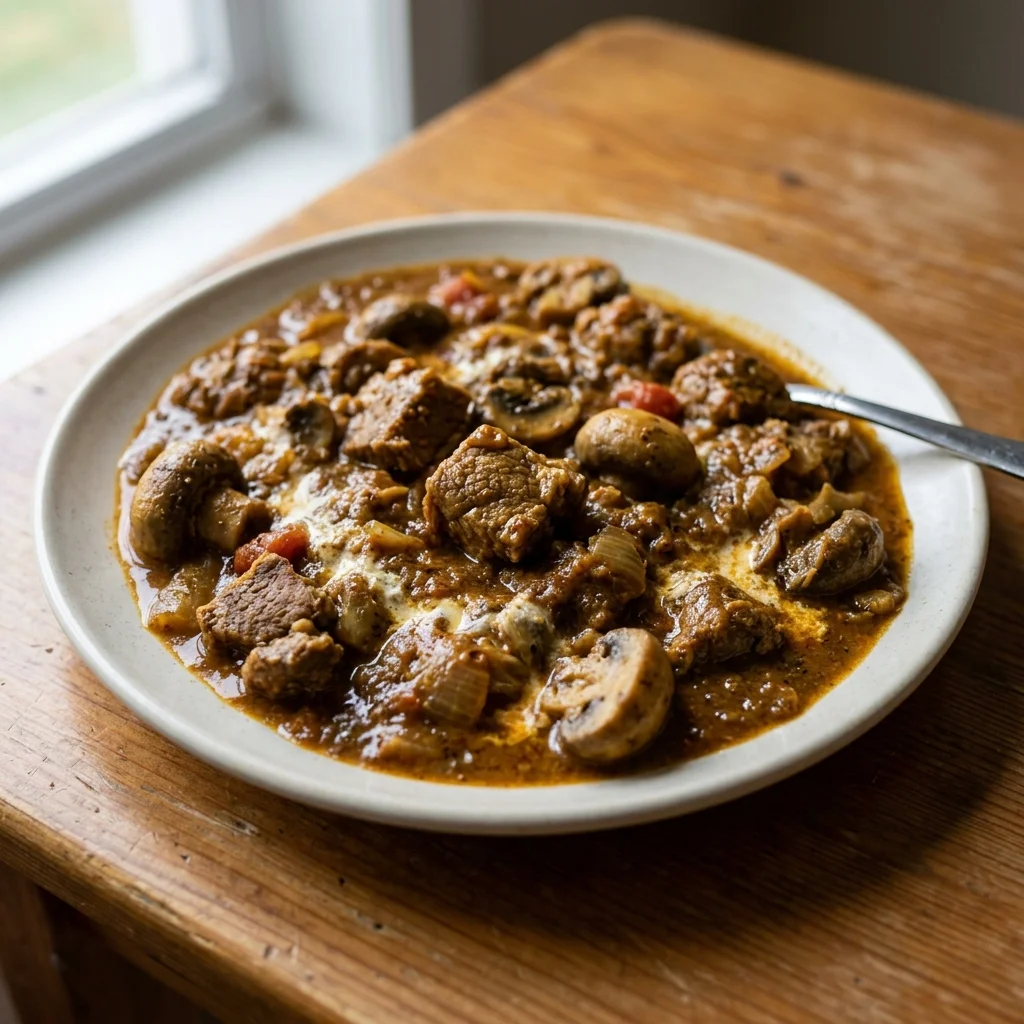 Lamb Mushroom Yogurt Curry