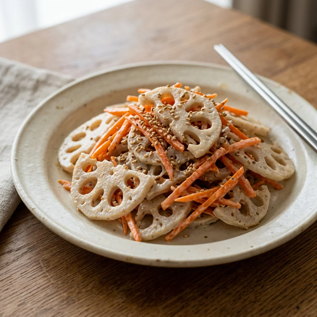 Lotus Root Carrot Sesame Salad