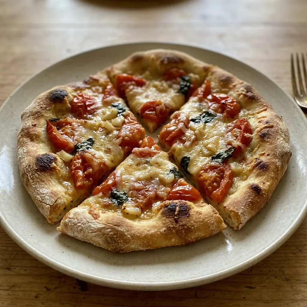 Tomato Basil Parmesan Flatbread