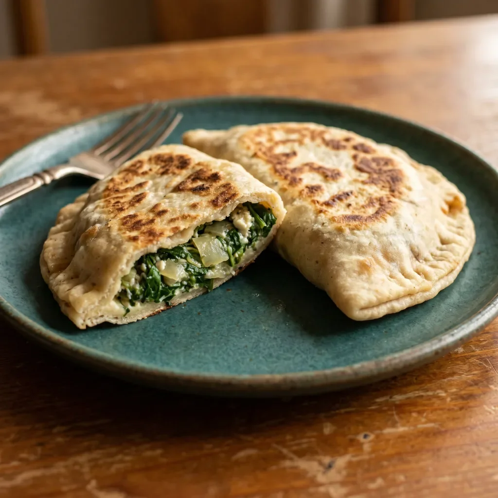 Onion Spinach Cottage Cheese Pockets
