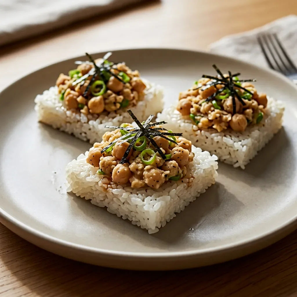 Nori Chickpea Sushi Rice Squares