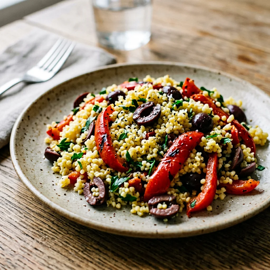 Millet Roasted Pepper Olive Salad